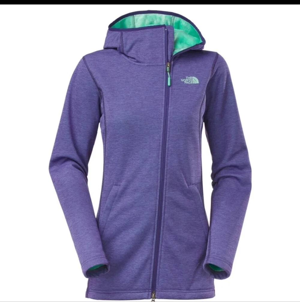 Size Large The North Face Women's Purple Zip-Up Hooded Jacket Haldee Raschel